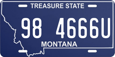 MT license plate 984666U