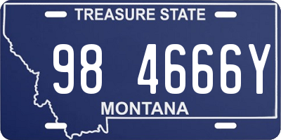 MT license plate 984666Y