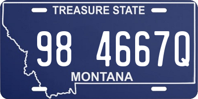MT license plate 984667Q
