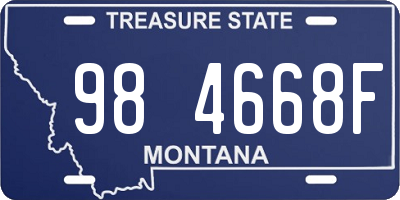 MT license plate 984668F