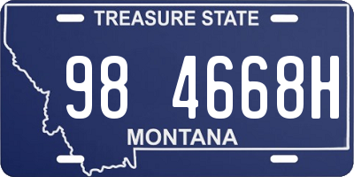 MT license plate 984668H