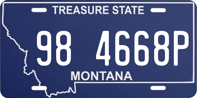 MT license plate 984668P