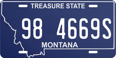 MT license plate 984669S