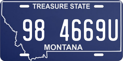 MT license plate 984669U