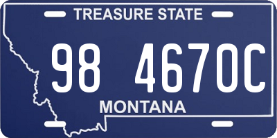 MT license plate 984670C