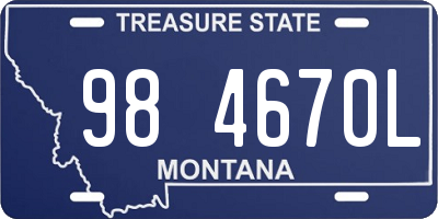 MT license plate 984670L