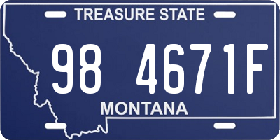 MT license plate 984671F