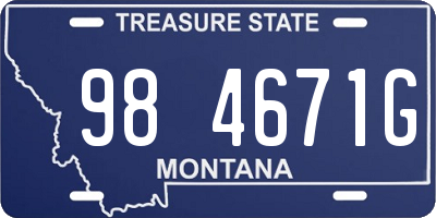 MT license plate 984671G