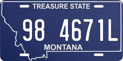 MT license plate 984671L