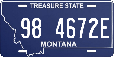 MT license plate 984672E