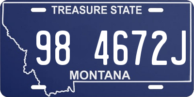 MT license plate 984672J