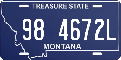 MT license plate 984672L