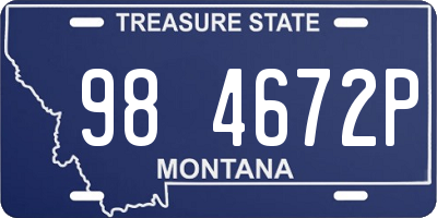MT license plate 984672P