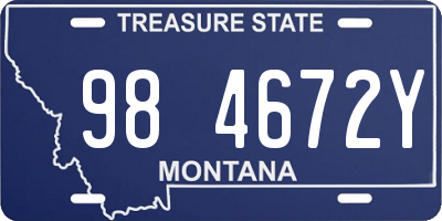 MT license plate 984672Y