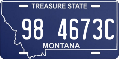 MT license plate 984673C