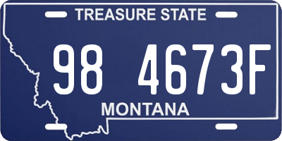 MT license plate 984673F
