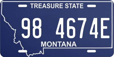 MT license plate 984674E