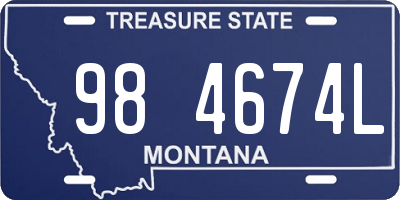 MT license plate 984674L