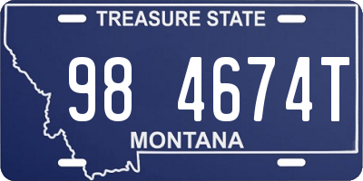 MT license plate 984674T