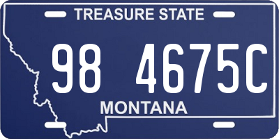 MT license plate 984675C