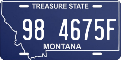 MT license plate 984675F