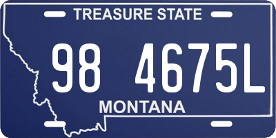 MT license plate 984675L