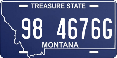 MT license plate 984676G