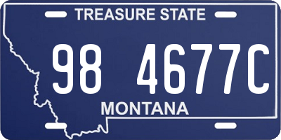 MT license plate 984677C