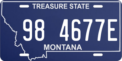 MT license plate 984677E