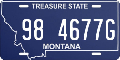 MT license plate 984677G