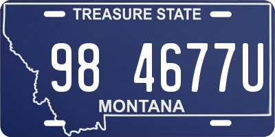 MT license plate 984677U