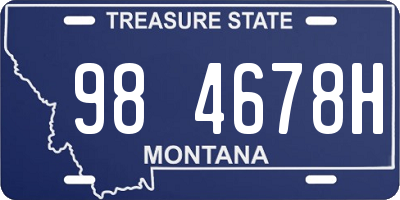 MT license plate 984678H