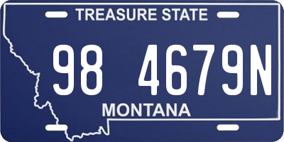 MT license plate 984679N