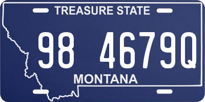 MT license plate 984679Q