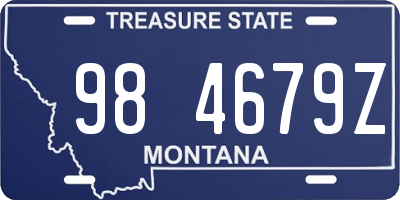 MT license plate 984679Z