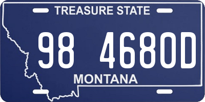 MT license plate 984680D