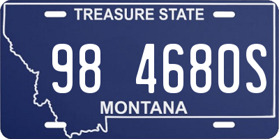 MT license plate 984680S