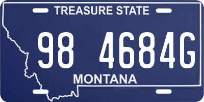 MT license plate 984684G