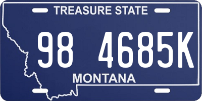 MT license plate 984685K