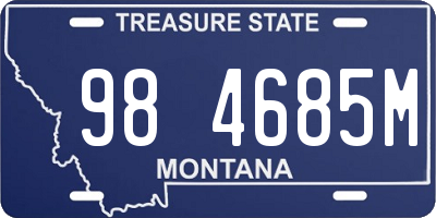 MT license plate 984685M
