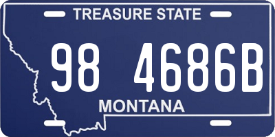 MT license plate 984686B