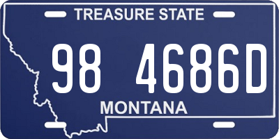 MT license plate 984686D