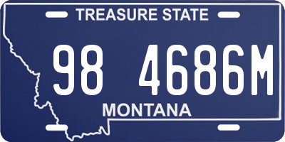 MT license plate 984686M