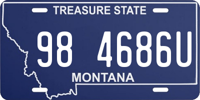 MT license plate 984686U
