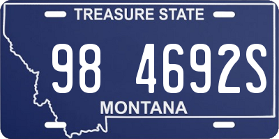 MT license plate 984692S