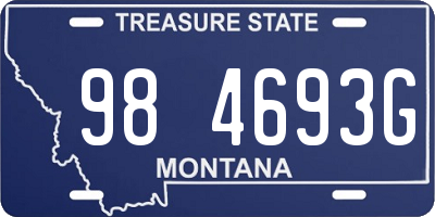 MT license plate 984693G