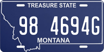 MT license plate 984694G