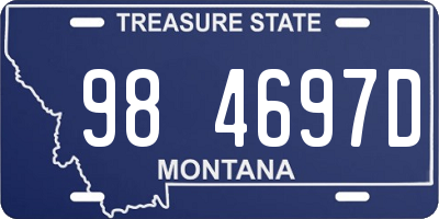 MT license plate 984697D
