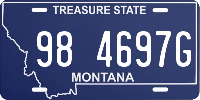 MT license plate 984697G