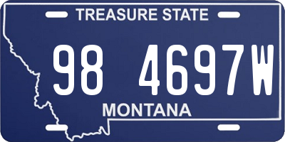 MT license plate 984697W